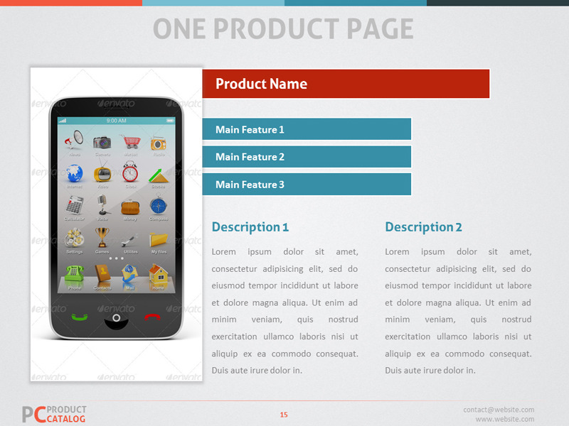 Product Catalog PowerPoint Template, Presentation Templates